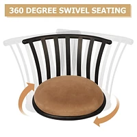 Ensemble de 3 tabourets de bar pivotants Homy Casa de 61 cm avec siège rembourré pour cuisine ou bar