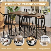 Ensemble de 3 tabourets de bar pivotants Homy Casa de 61 cm avec siège rembourré pour cuisine ou bar