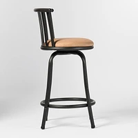 Ensemble de 3 tabourets de bar pivotants Homy Casa de 61 cm avec siège rembourré pour cuisine ou bar