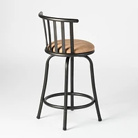Ensemble de 3 tabourets de bar pivotants Homy Casa de 61 cm avec siège rembourré pour cuisine ou bar