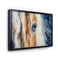 Designart Close-Up of A Beautiful Horses Eye I FLOAT FRAME WALL ART