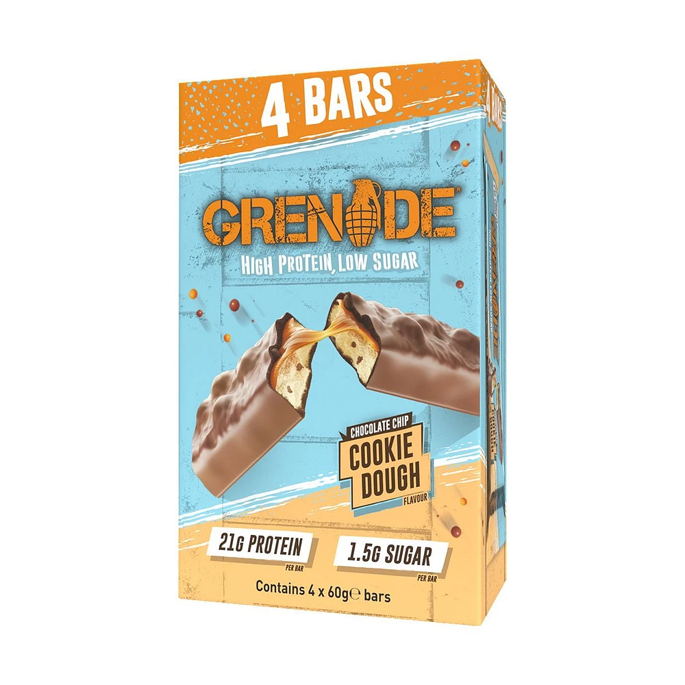 Grenade Protein Bar Cookie Dough, 4 x 60g Bars