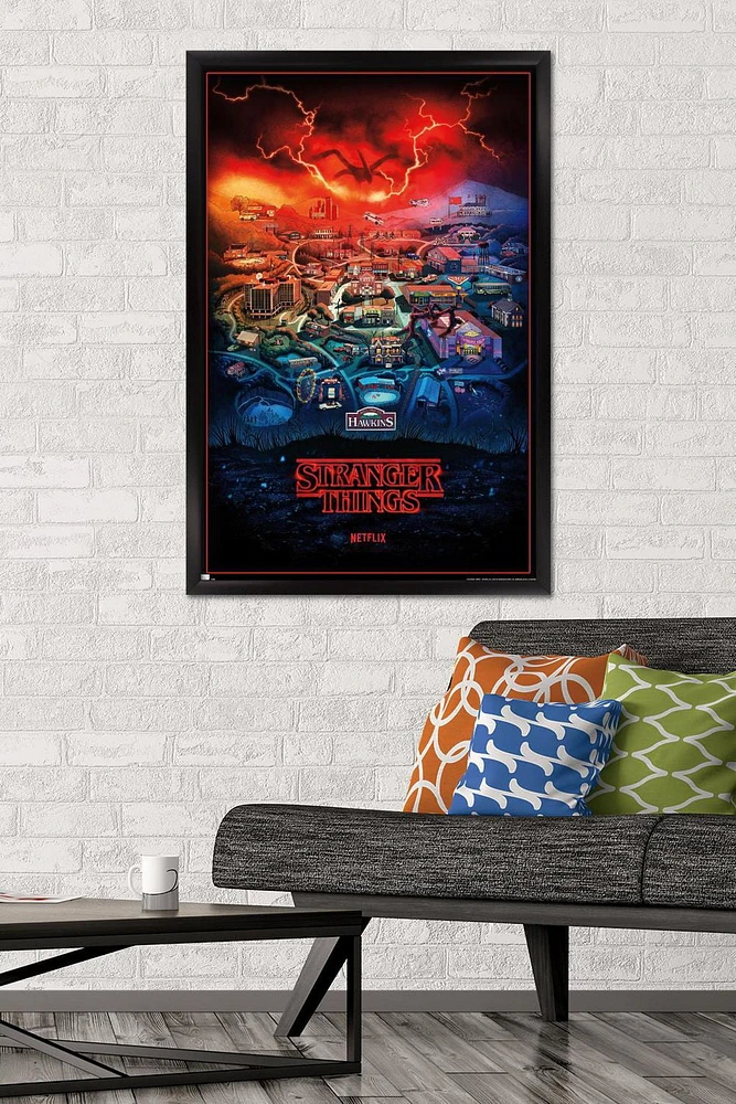 Netflix Stranger Things: Season 4 - Hawkins, Indiana Wall Poster