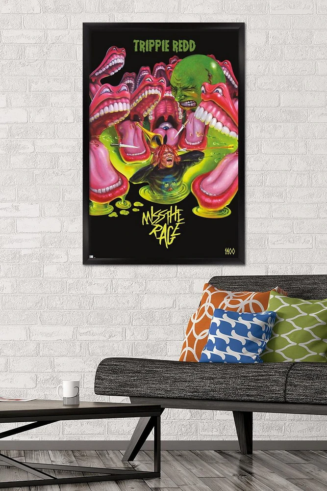 Trippie Redd - Miss the Rage Wall Poster with Magnetic Frame