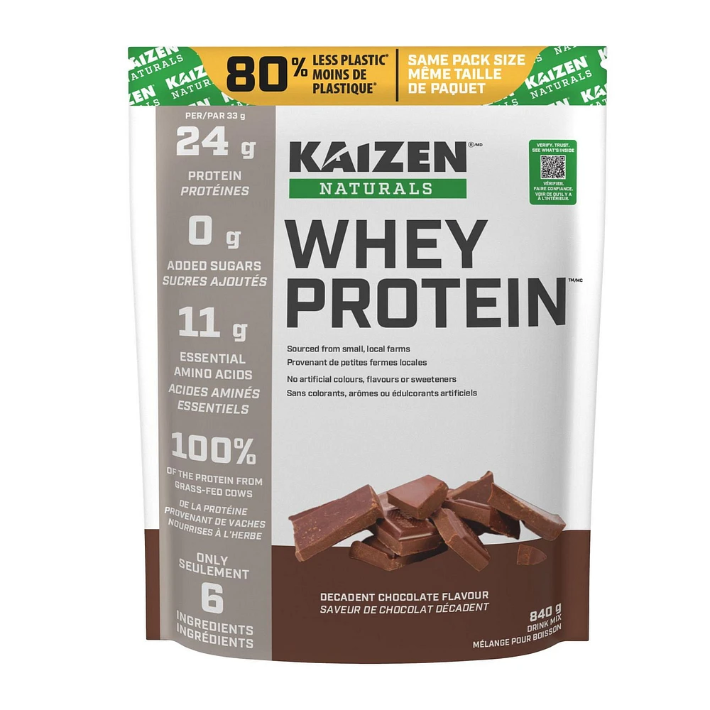 Kaizen Naturals Whey Protein Decadent Chocolate Flavour, 840g