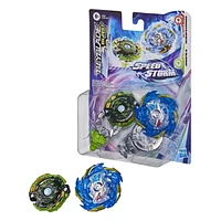 Beyblade Burst Surge Speedstorm Evo Helios Blazebringer and Jormuntor J6 Spinning Top Dual Pack -- 2 Battling Game Top Toy for Kids Ages 8 and Up