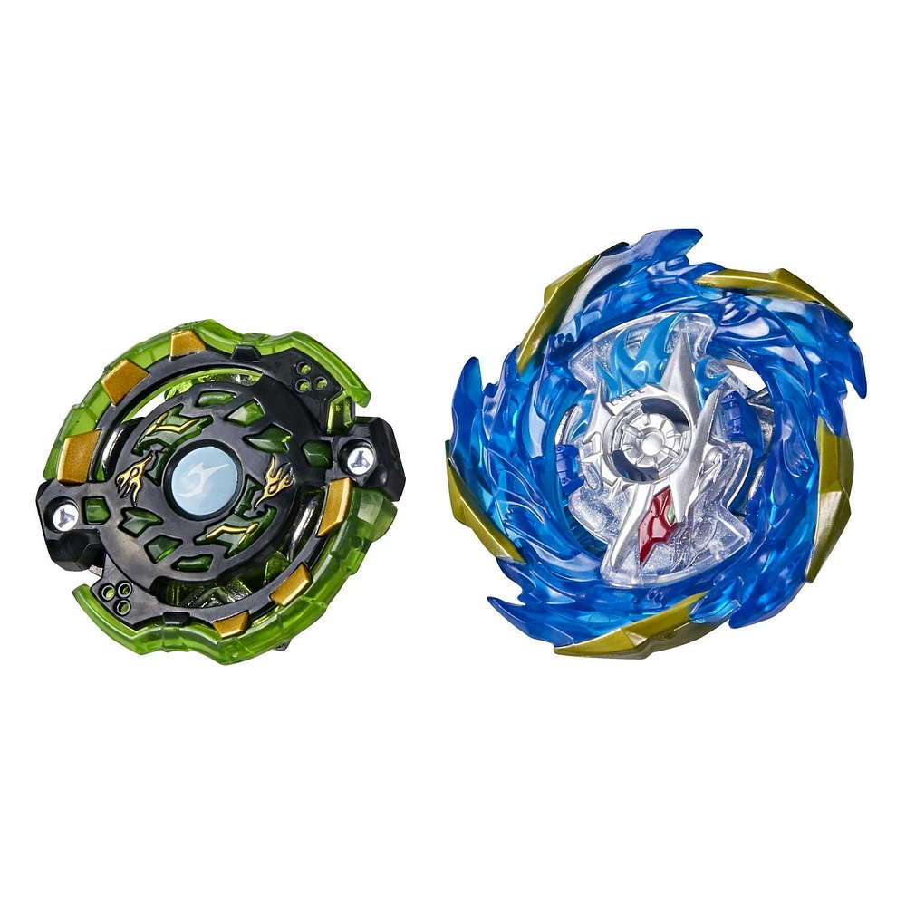 Beyblade Burst Surge Speedstorm Evo Helios Blazebringer and Jormuntor J6 Spinning Top Dual Pack -- 2 Battling Game Top Toy for Kids Ages 8 and Up