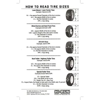 Hi-Run Replacement Lawn Mower Tire<br>13 x 5.00-6 2PR, WD1031