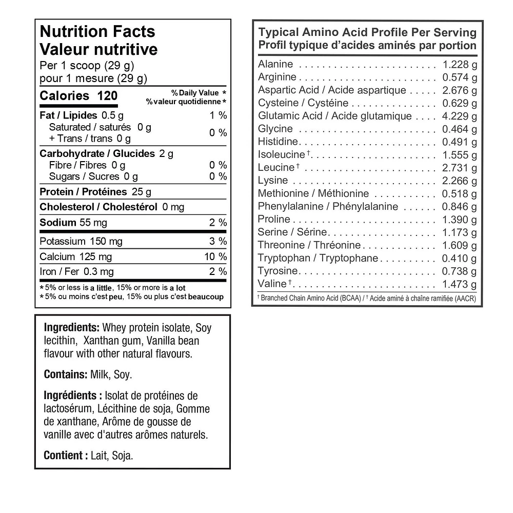 Kaizen Naturals Whey Isolate Saveur de Grosse de Vanille