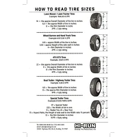 Hi-Run Replacement Lawn Mower Tire, 20 x 8.00-8 2PR, WD1050