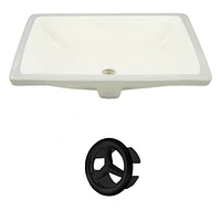 20.75-in. W CSA Rectangle Bathroom Undermount Sink Set In Biscuit