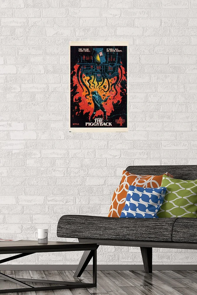 Netflix Stranger Things: Season 4 - The Piggyback Wall Poster with Magnetic Frame, 22.375" x 34"