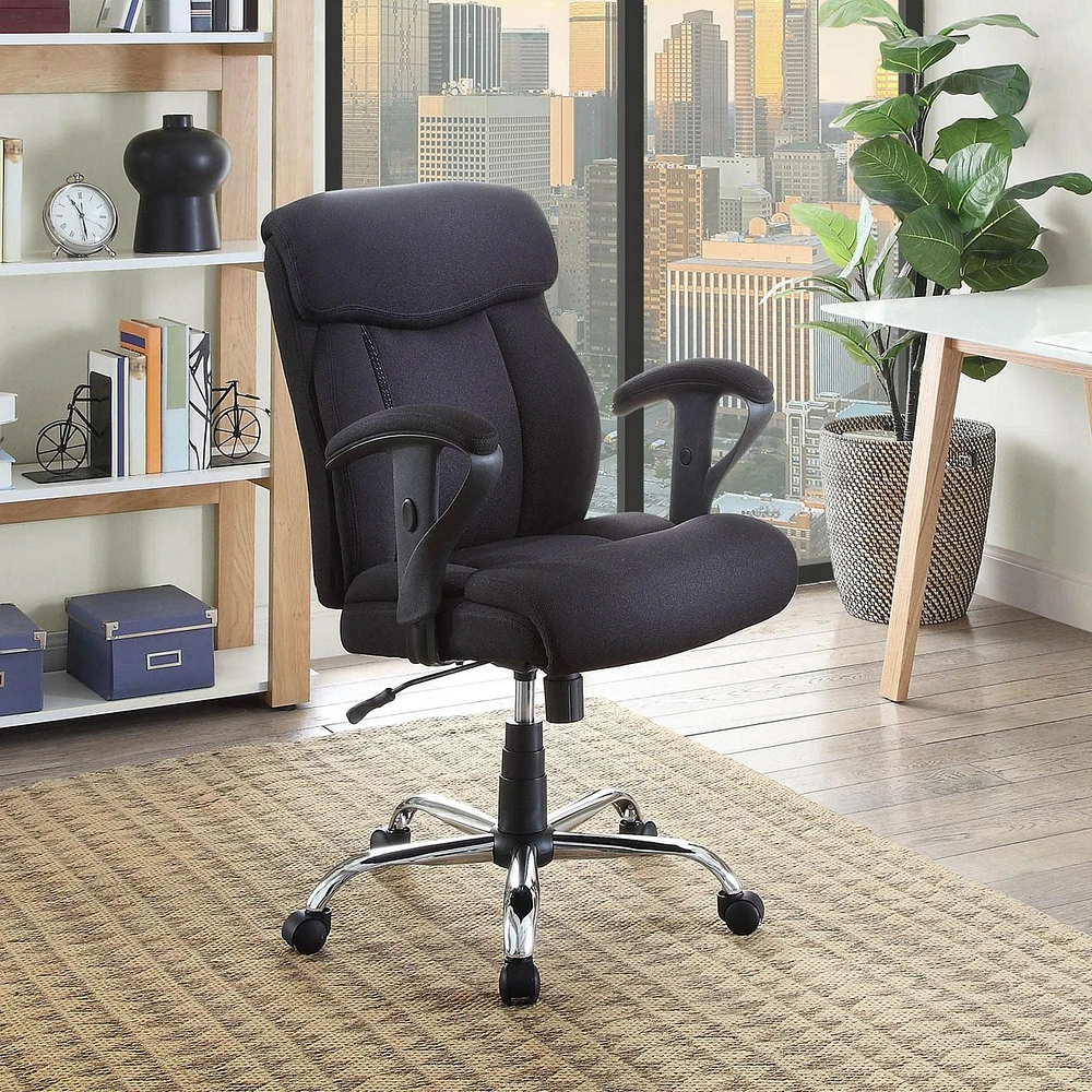 Serta Big & Tall Fabric Manager Office Chair, Supports up to 300 lbs, Black