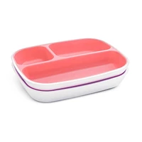 Munchkin® Splash™ 2 Divided Plates with Non-Slip Base, Purple/Pink