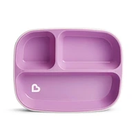 Munchkin® Splash™ 2 Divided Plates with Non-Slip Base, Purple/Pink