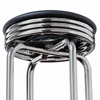 Summit 3-Pc Pub Table and Swivel Stool Set, Black & Chrome - 93362