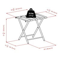 Winsome 93522- Tavin Luggage Rack, Folding Straight Leg