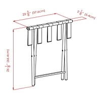 Winsome 93522- Tavin Luggage Rack, Folding Straight Leg