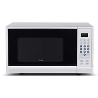 COMMERCIAL CHEF 0.9 Cu Ft Microwave with 10 Power Levels, Push Button and Child Lock, 900 Watt Microwave with Digital Controls, Countertop Microwave with Timer and Quick-Touch Menu, White