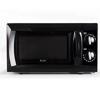 COMMERCIAL CHEF 0.6 Cubic Foot Microwave with 6 Power Levels, Small Microwave with Grip Handle, 600W Countertop Microwave with 30 Minute Timer and Mechanical Dial Controls, Black