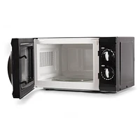 COMMERCIAL CHEF 0.6 Cubic Foot Microwave with 6 Power Levels, Small Microwave with Grip Handle, 600W Countertop Microwave with 30 Minute Timer and Mechanical Dial Controls, Black