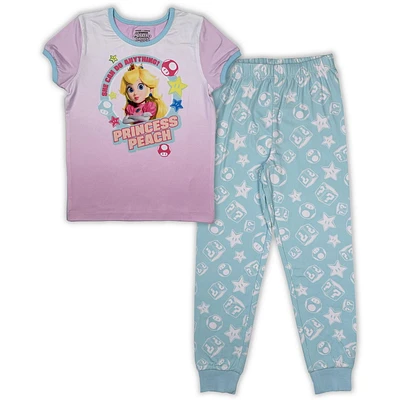 Mario Bros 2 piece printed pyjama set for girls