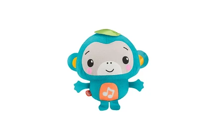 Fisher-Price Music & Sounds Monkey Plush Infant Sensory Toy for Ages 6+ months, Ages 6M+