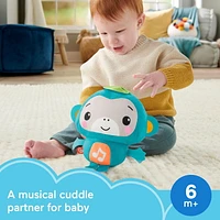 Fisher-Price Music & Sounds Monkey Plush Infant Sensory Toy for Ages 6+ months, Ages 6M+