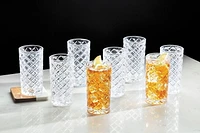 Better Homes & Gardens Diamond Cut Tumbler Drinking Glass, 8 Pack, 8pk Glass Tumbler