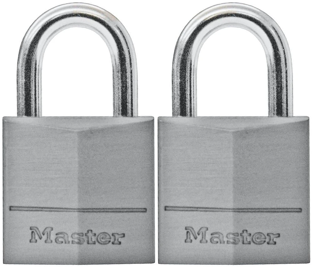 Master Lock 3/4” Aluminum Padlock, 2 Pack; 9120T