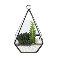 hometrends  Succulent Terrarium, 4.72in Wx6.69in Hx4.72in D