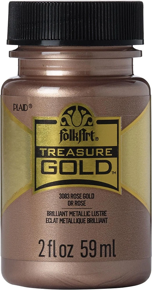 FolkArt Treasure Gold Acrylic Paint, Rose Gold, FolkArt Treasure Gold