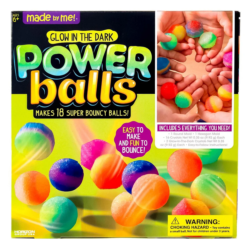 Made By Me Glow in the Dark Power Balls, Age Range: 6 years & up