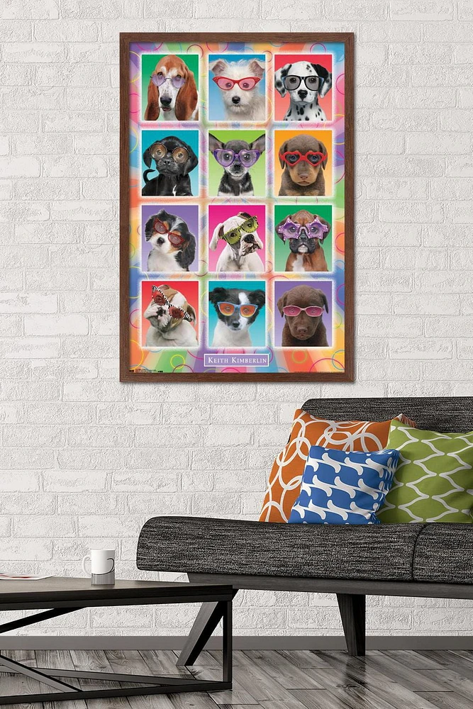 Keith Kimberlin - Puppies Sunglasses Wall Poster