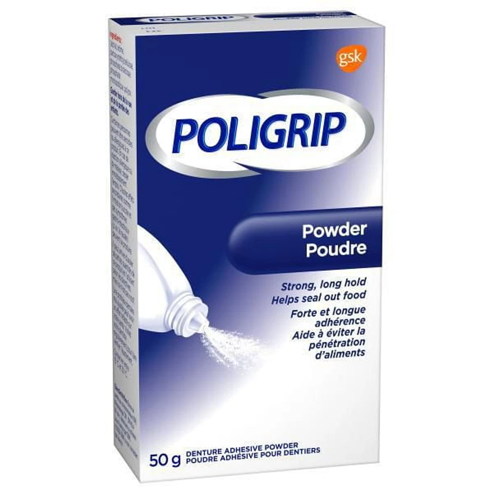 Poligrip Powder Denture Adhesive Powder, 50 g