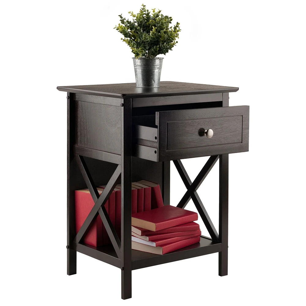 Winsome Xylia Accent Table in Coffee Finish