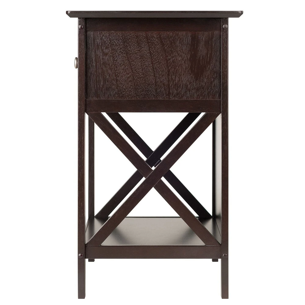 Winsome Xylia Accent Table in Coffee Finish