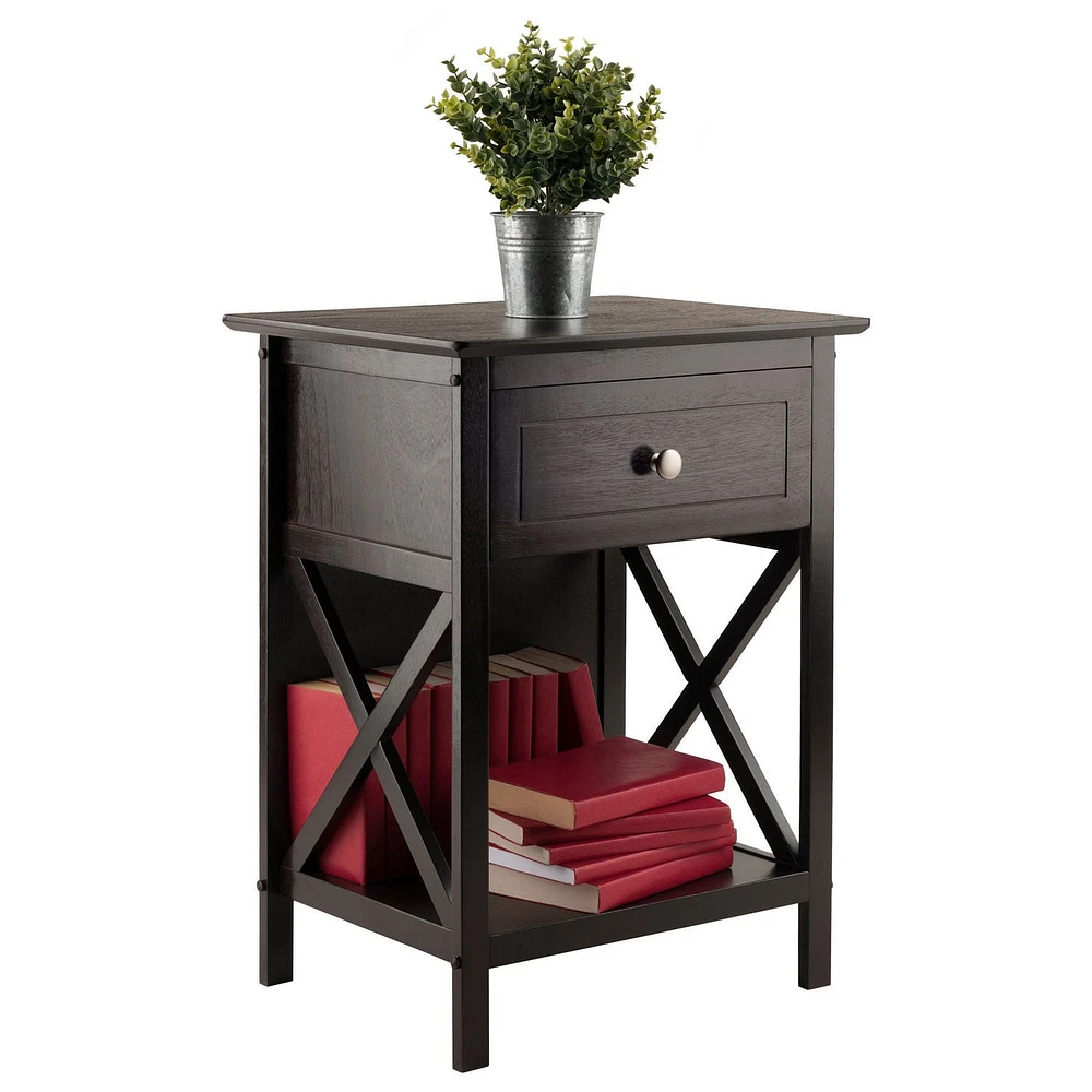 Winsome Xylia Accent Table in Coffee Finish