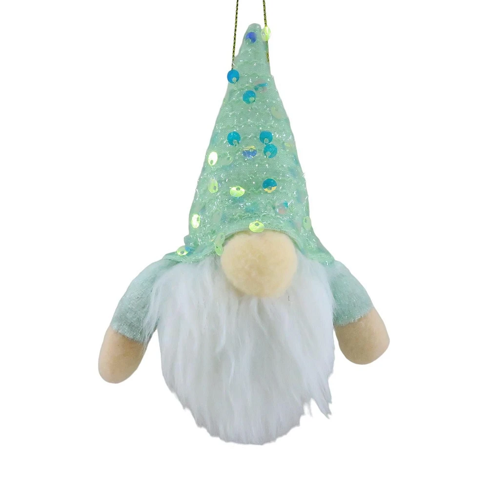 Holiday Time LED Green Fabric Gnome Ornament