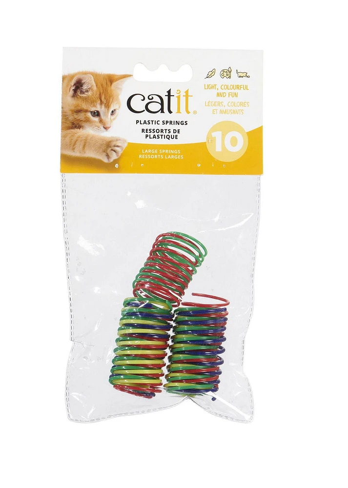 Catit Kitty Playground Cat Toy - Mega Silly Plastic Springs, 10 pieces