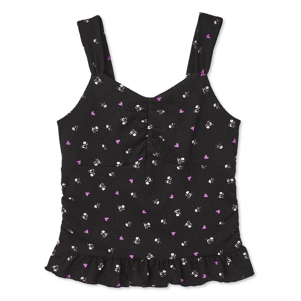 My Sister's Closet Girls' Ruched Peplum Tank, Sizes S-XXL