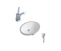 DROP Bath and Kitchen DR091096 Undermount Bathroom Sink Set