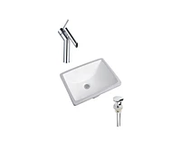 DROP Bath and Kitchen DR091143 Undermount Bathroom Sink Set