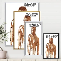 Designart Handsome African Man Portrait On White II FLOAT FRAME WALL ART