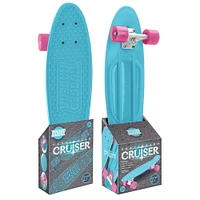 Rugged Racer 27" Skateboard Cruiser, Light Blue & Pink