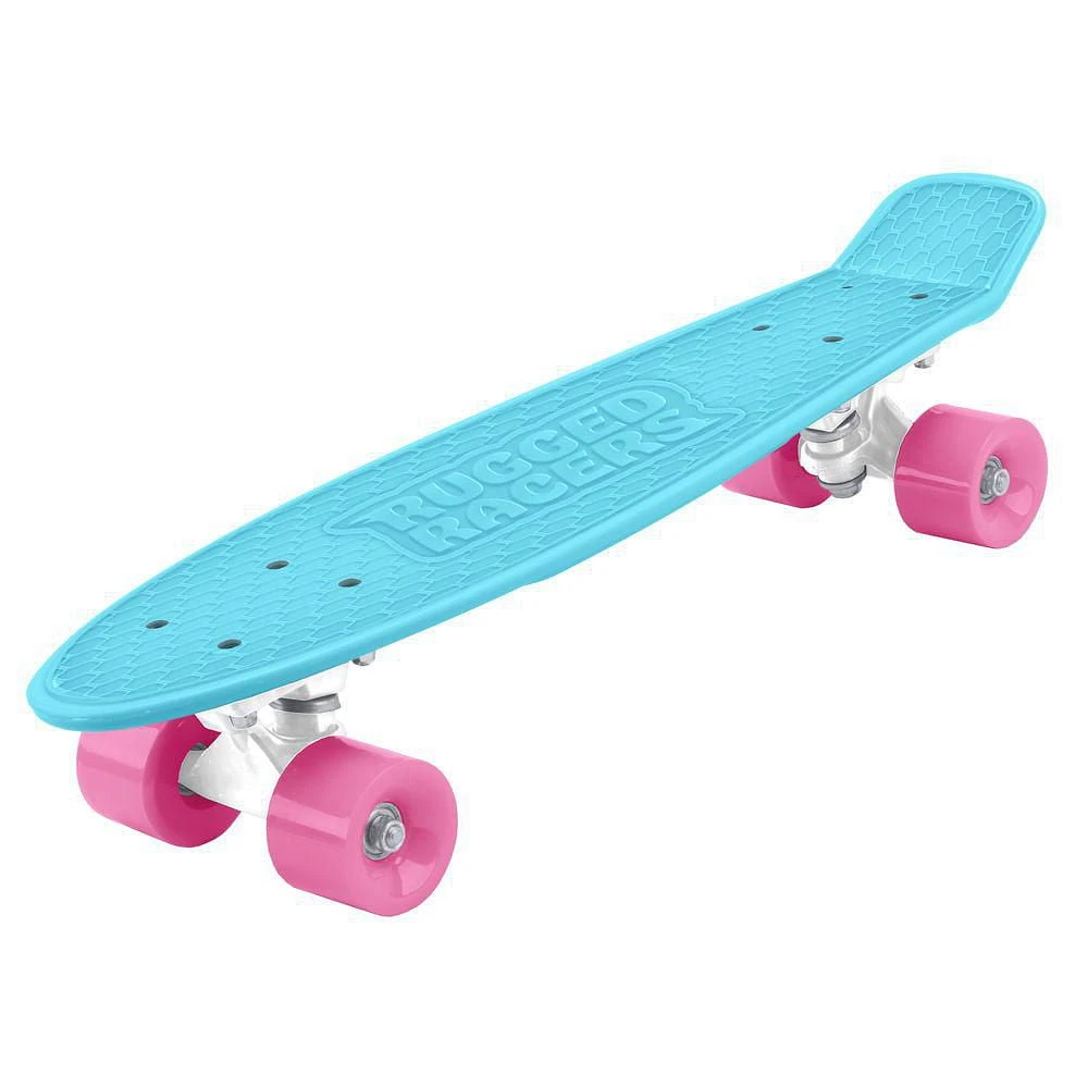 Rugged Racer 27" Skateboard Cruiser, Light Blue & Pink