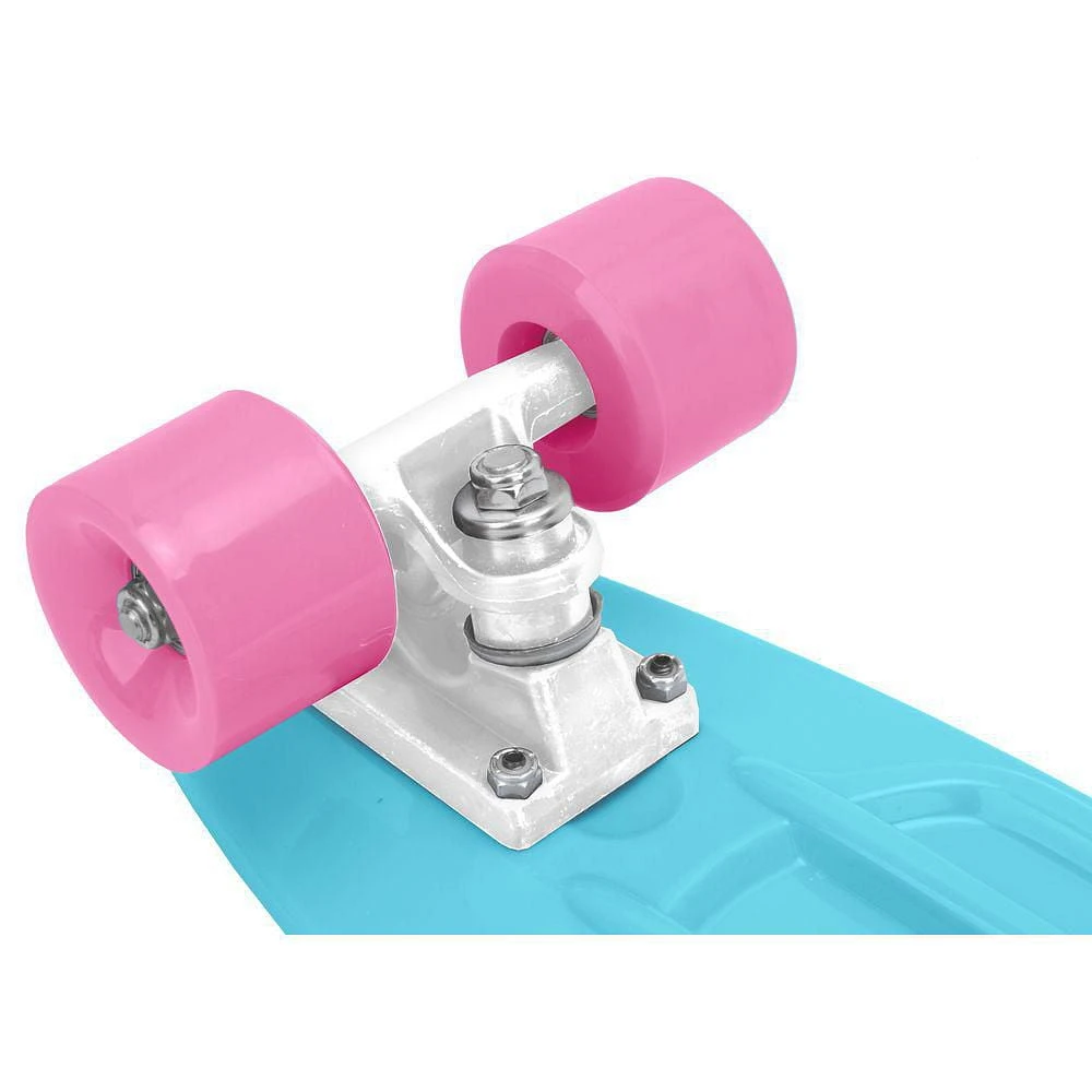 Rugged Racer 27" Skateboard Cruiser, Light Blue & Pink