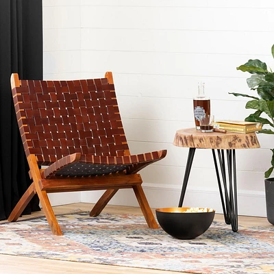 South Shore Balka Woven Leather Lounge Chair