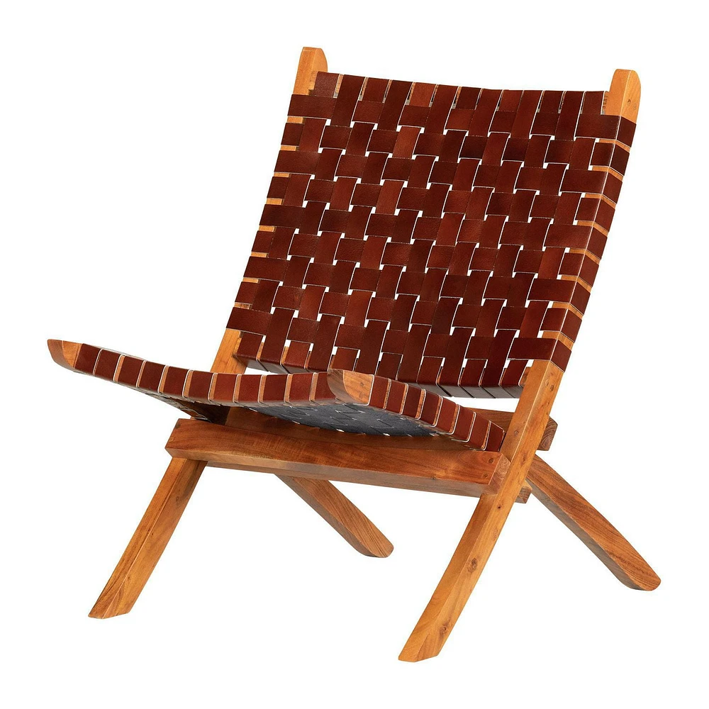 South Shore Balka Woven Leather Lounge Chair