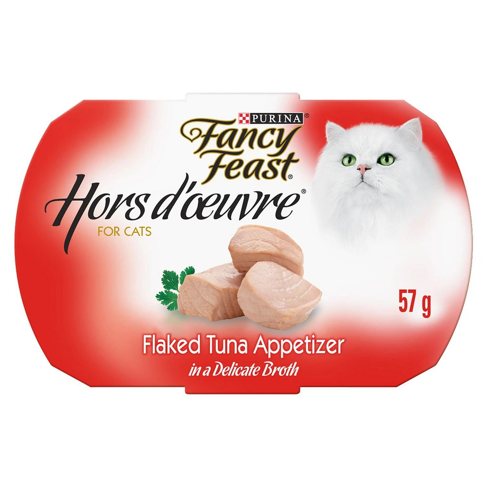 Fancy Feast Hors d'Oeuvre Flaked Tuna, Cat Appetizer 57g, 57g